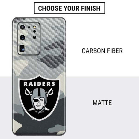 NFL Las Vegas Raiders Camo Galaxy S20 Ultra 5G Skin